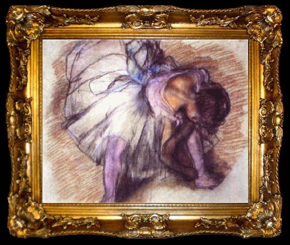 framed  Edgar Degas Dancer Adjusting her Slippers, ta009-2
